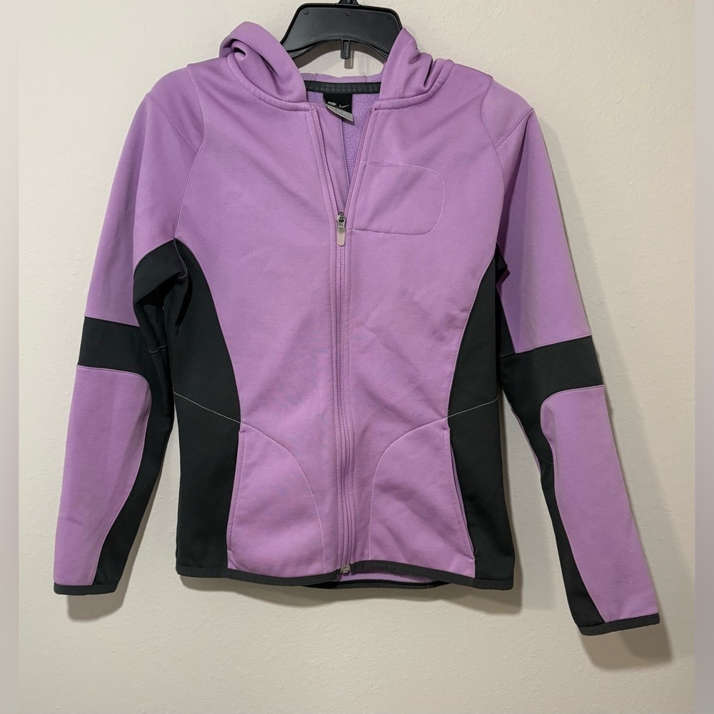 Nike Therma-Fit Full Zip Hoodie Jacket Purple Black Women’s Medium